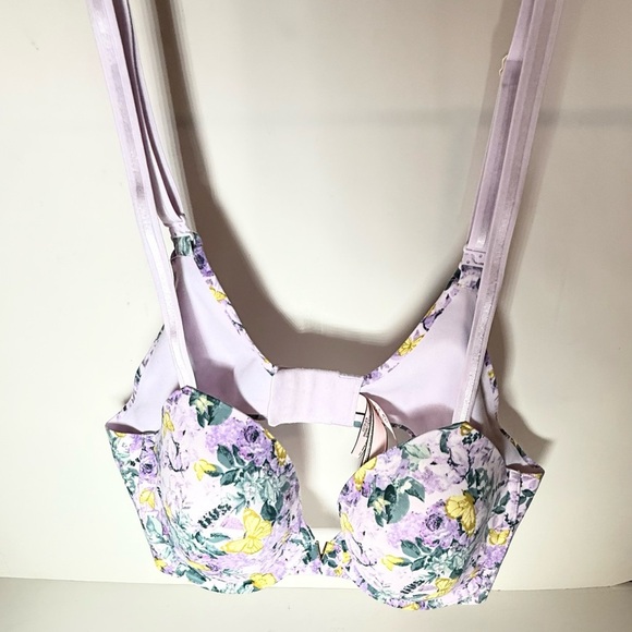 Victoria's Secret PUSH-UP FREEDOM CLOUD PURPLE FLORALS BUTTERFLY - Picture 2 of 8
